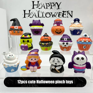 Pack 12 Jouets Anti-Stress Halloween - Squishy à Presser Lentement - Fête et Décompression