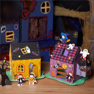 Maison Magique 3D Halloween DIY - Jouet Éducatif Artisanal pour Enfants - Décoration Fête