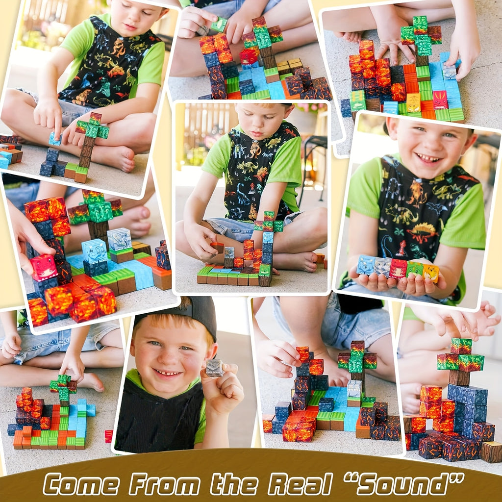 Blocs Magnétiques 50-300 Pièces - Jouet Construction STEM Montessori pour Enfants 3-8 ans