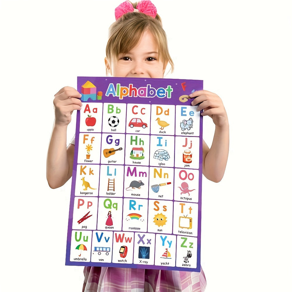 Set de 2 Posters Éducatifs ABC et Chiffres 1-20 - Apprentissage Montessori pour Bébés et Enfants