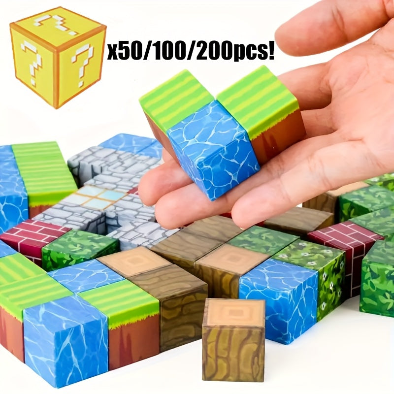 Blocs Magnétiques 50-300 Pièces - Jouet Construction STEM Montessori pour Enfants 3-8 ans