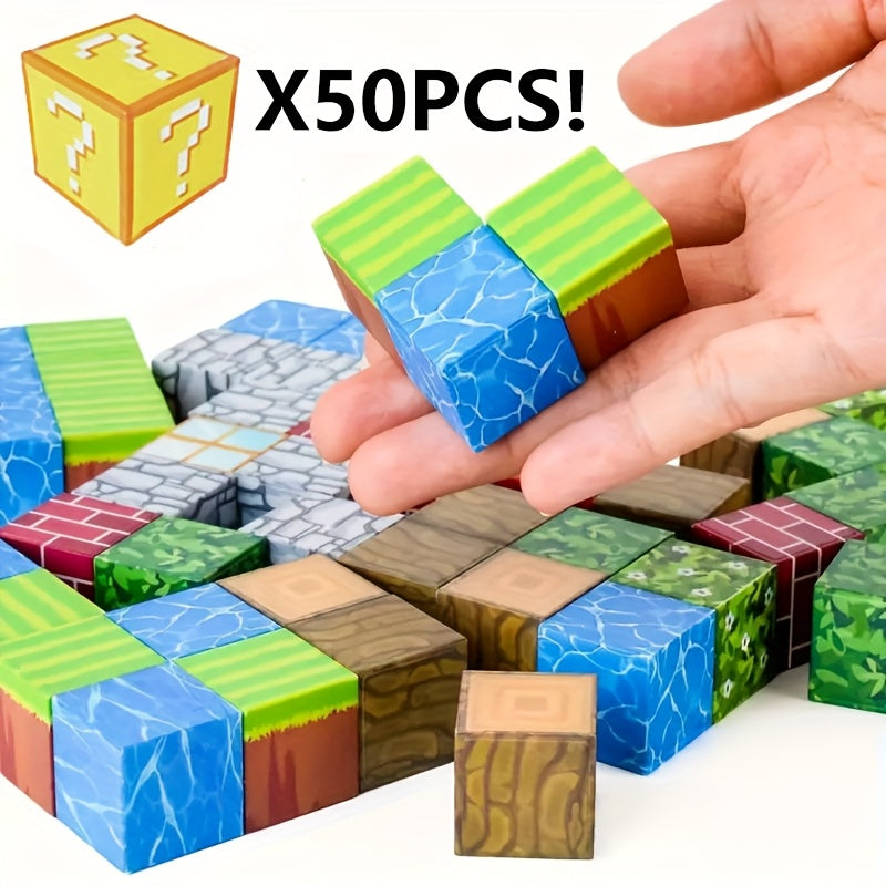 Blocs Magnétiques 50-300 Pièces - Jouet Construction STEM Montessori pour Enfants 3-8 ans