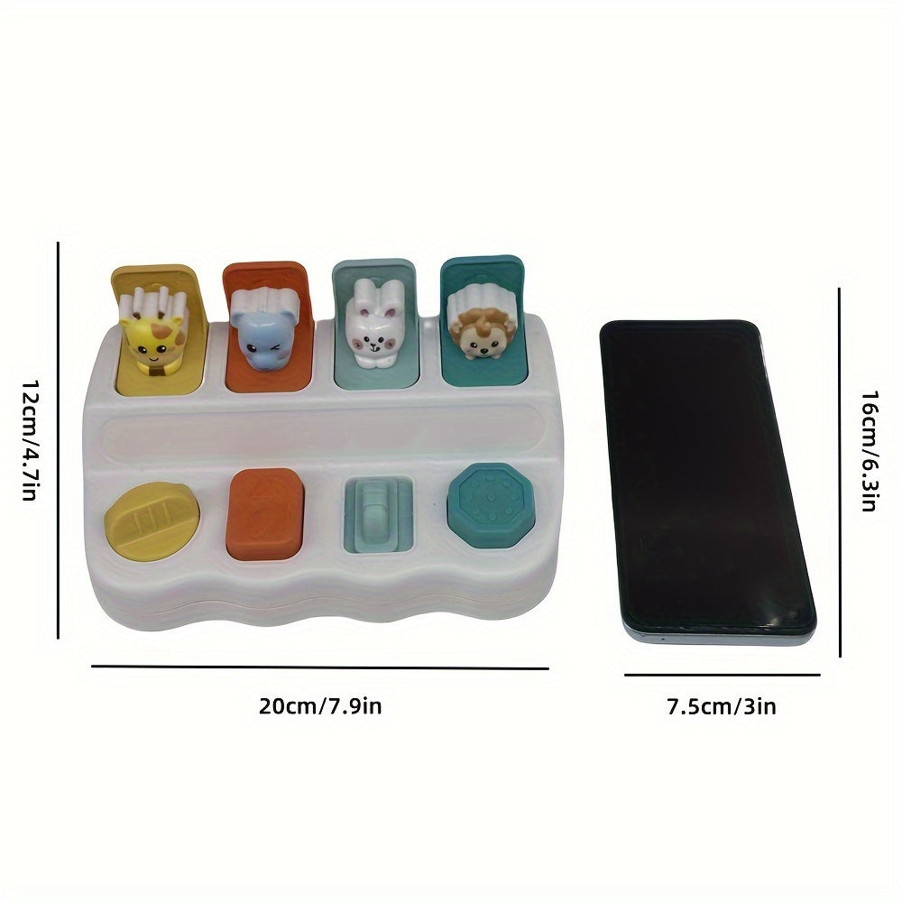 Boîte Pop-Up Animaux Montessori - Jouet Interactif Logique et Motricité pour Bébés