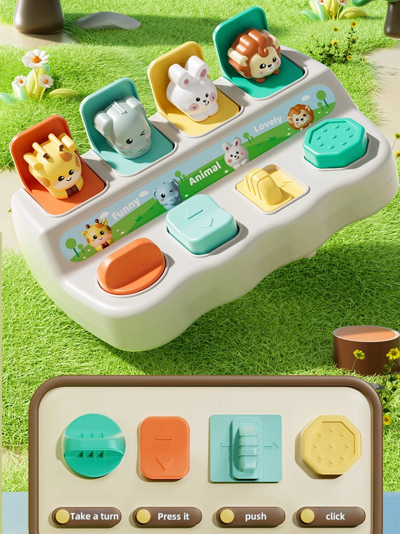 Boîte Machine Animaux Q - Puzzle Éducatif Bébé Motricité
