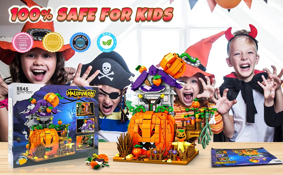 Cabane Halloween ToylinX Blocs Construction - Modèle Décoratif ABS - Cadeau Enfant