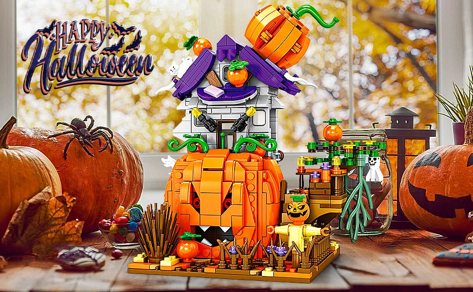 Cabane Halloween ToylinX Blocs Construction - Modèle Décoratif ABS - Cadeau Enfant