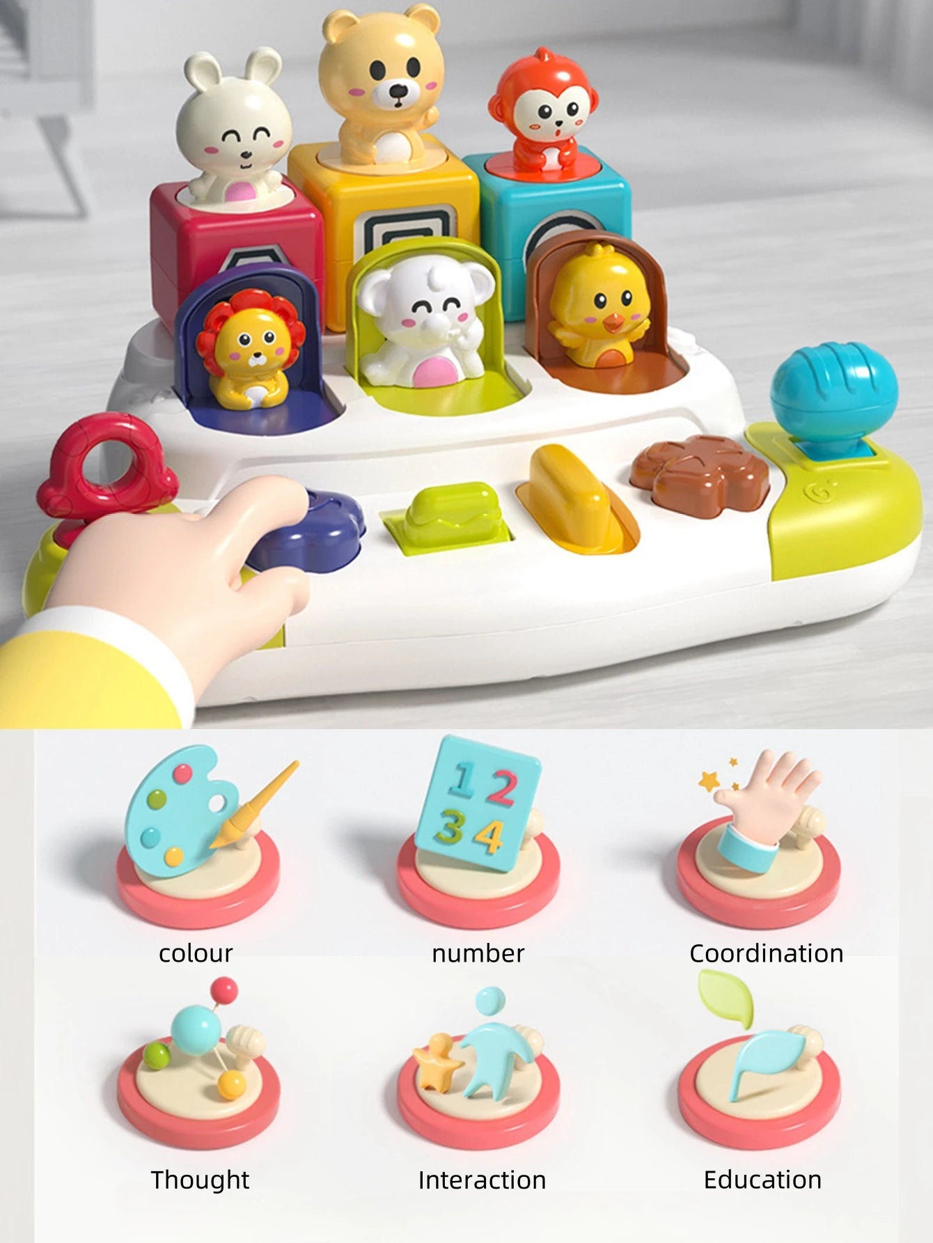 Boîte Machine Animaux Q - Puzzle Éducatif Bébé Motricité