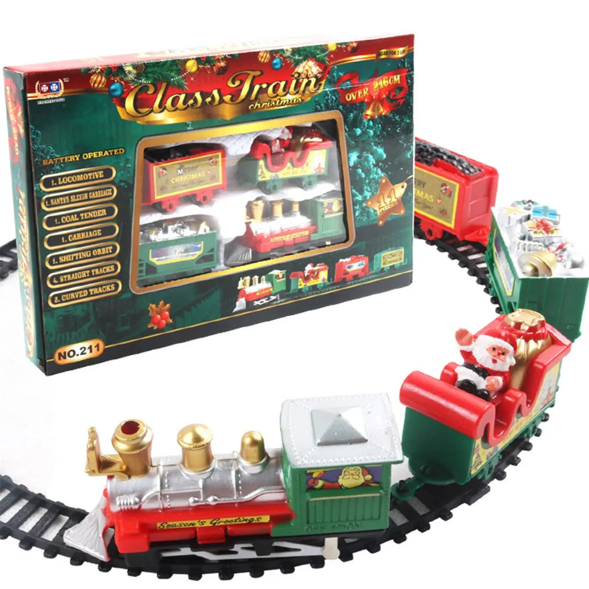 Train Électrique de Noël Réaliste - Set Complet Sécurisé - Décoration Sapin et Maison