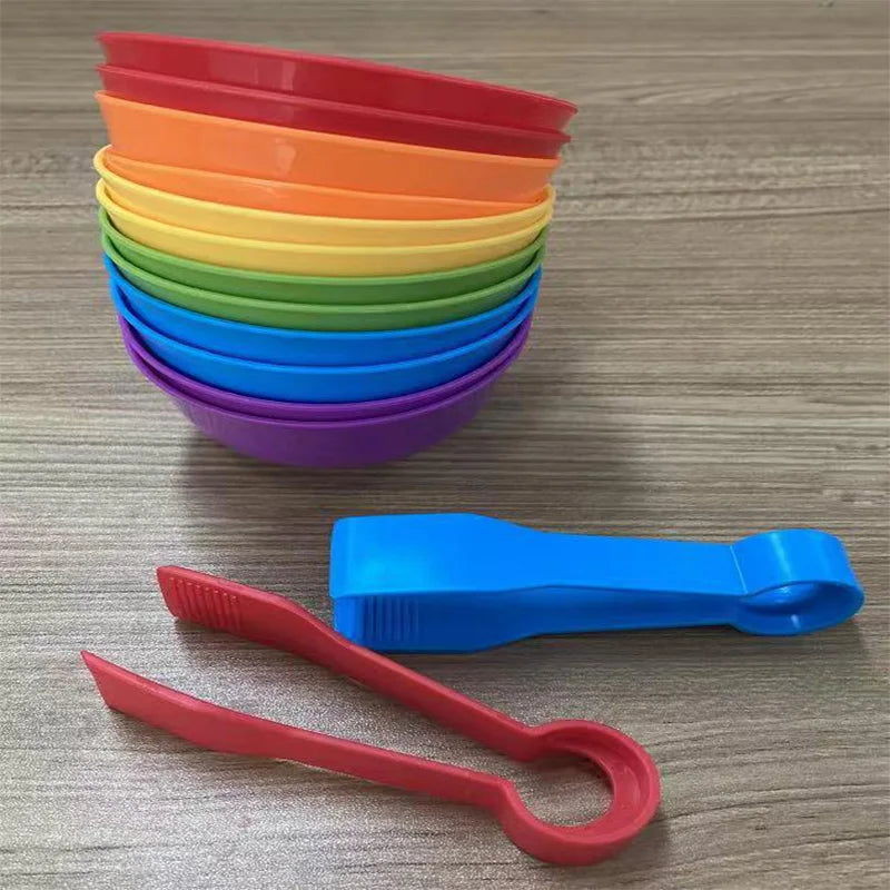 Jeu de Tri Arc-en-Ciel Montessori - Puzzle Sensoriel Animaux