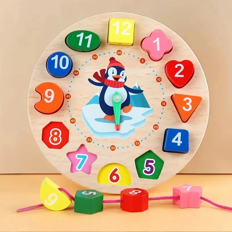 Puzzle en Bois Montessori Bébé 1-3 Ans - Jeu Développement Éducatif