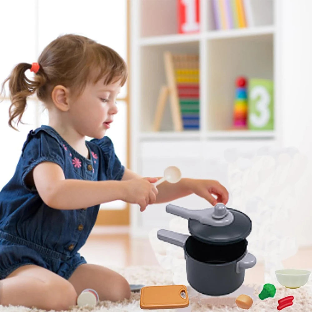 Ensemble Cuisine Enfant 92 Pièces - Kit Complet avec Casseroles
