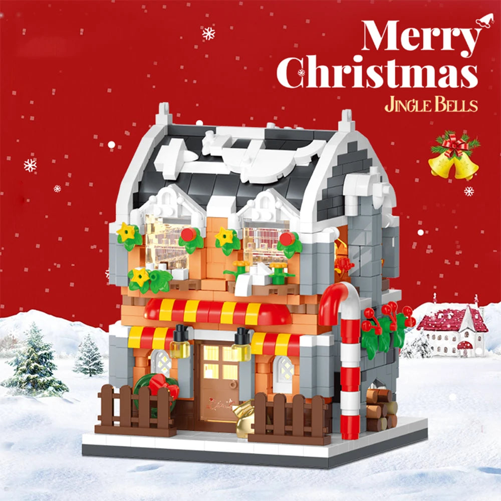 Maison de Noël Blocs Construction - Modèle Architectural Ville ToylinX - Cadeau Collection