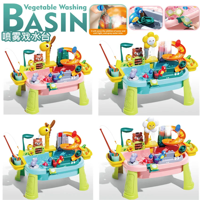Jouet Cuisine Électrique pour Enfants - Évier avec Eau et Jeu de Pêche