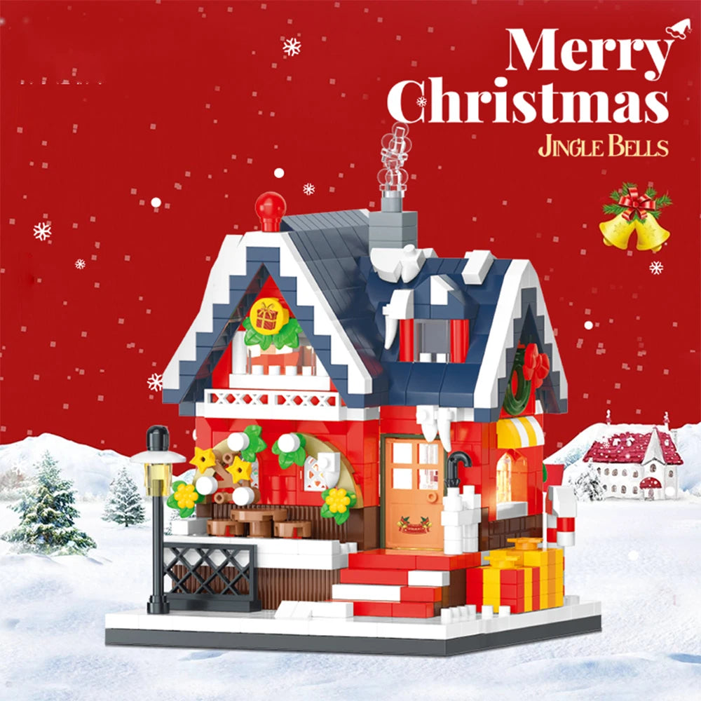 Maison de Noël Blocs Construction - Modèle Architectural Ville ToylinX - Cadeau Collection