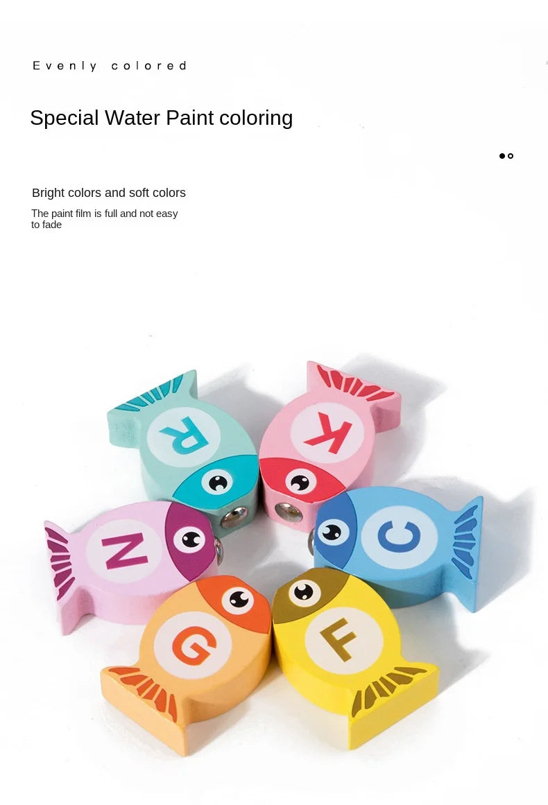 Jeu de Pêche en Bois Montessori - Alphabet et Chiffres
