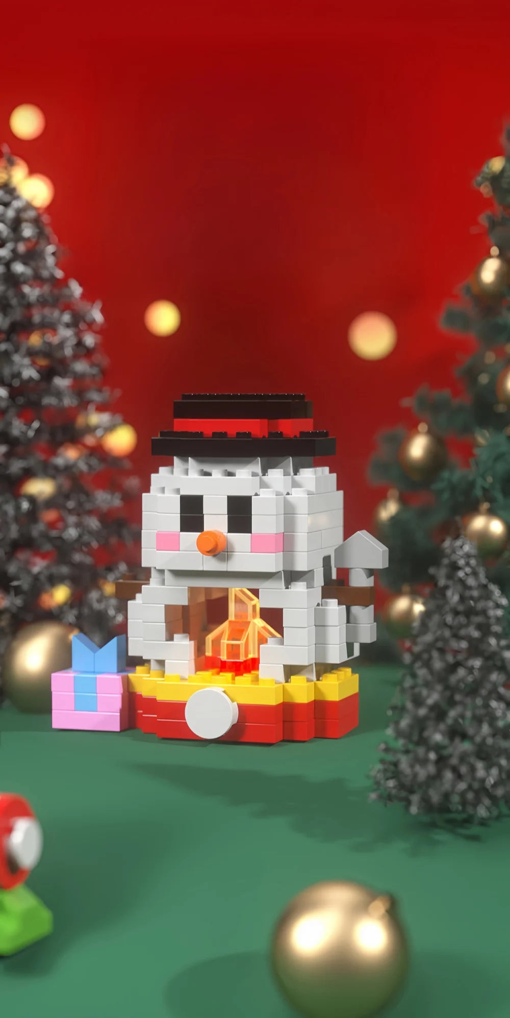 Mini Blocs Construction Noël - Père Noël, Sapin, Renne, Bonhomme de Neige - Cadeau Parfait