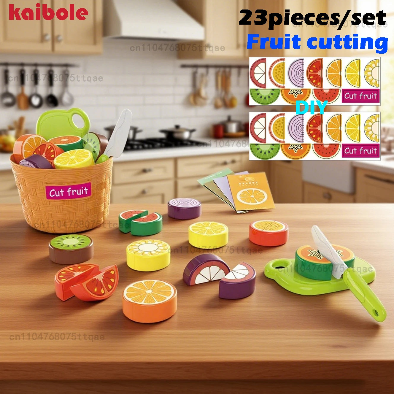 Fruits et Légumes à Découper - Jeu de Cuisine DIY Enfants
