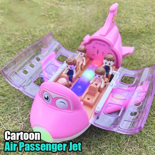 Avion Électrique pour Enfants avec Musique et Lumières - Jouet de Transport