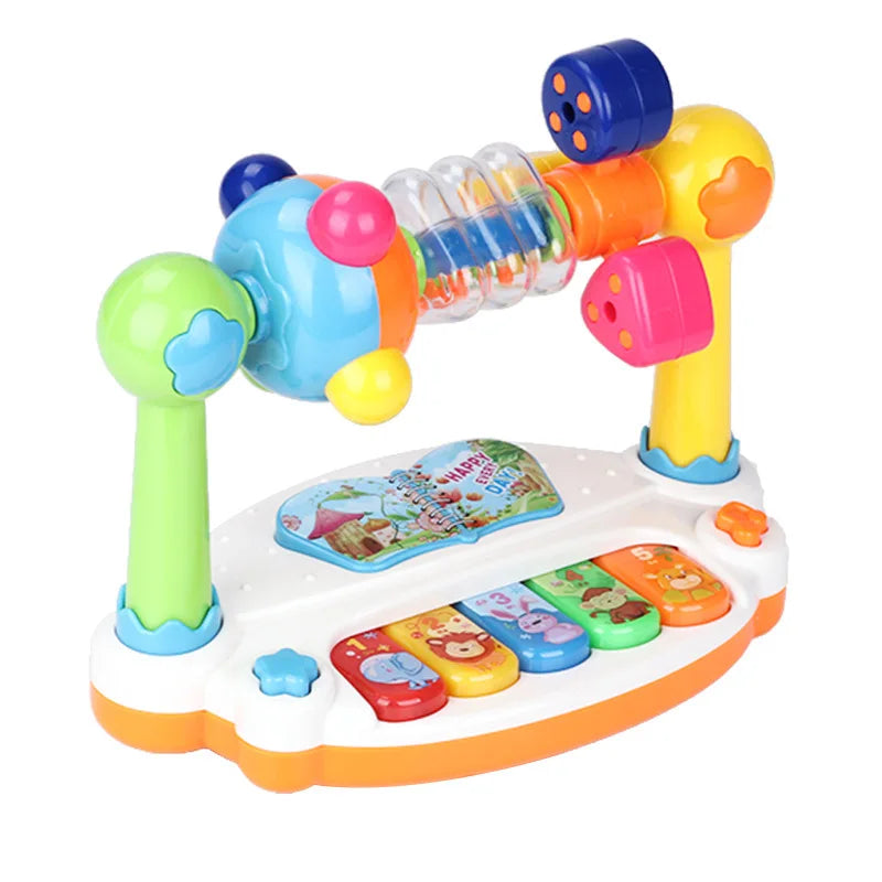 Piano Musical pour Bébé avec Lumière et Son - Jouet Éducatif Rotatif