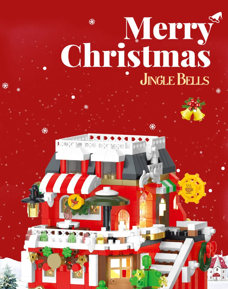 Maison de Noël Blocs Construction - Modèle Architectural Ville ToylinX - Cadeau Collection