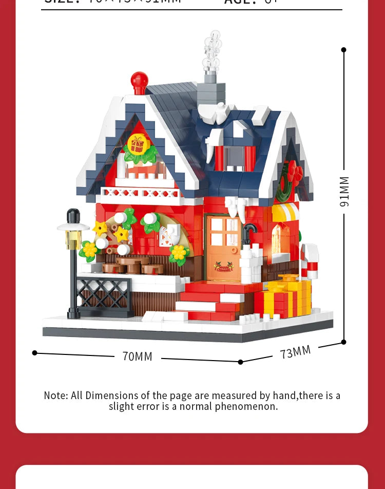 Maison de Noël Blocs Construction - Modèle Architectural Ville ToylinX - Cadeau Collection