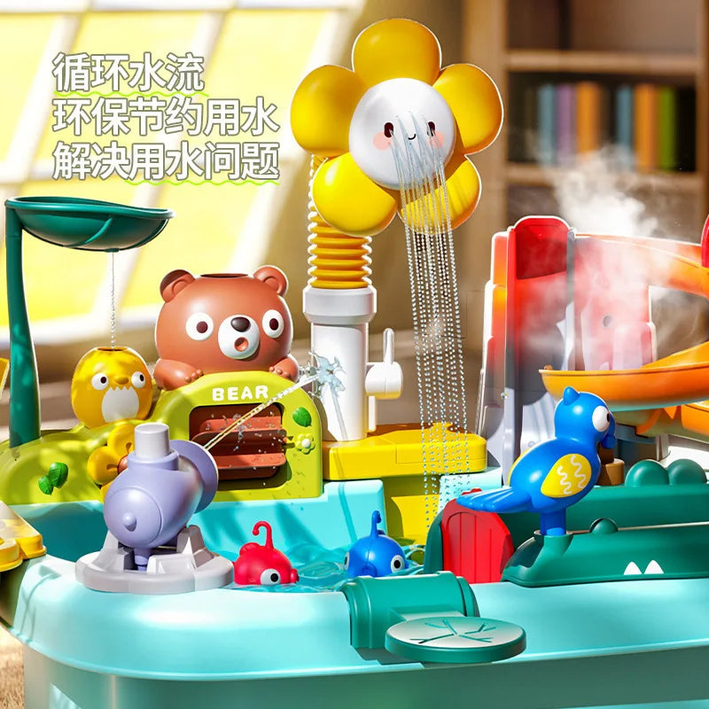 Jouet Cuisine Électrique pour Enfants - Évier avec Eau et Jeu de Pêche