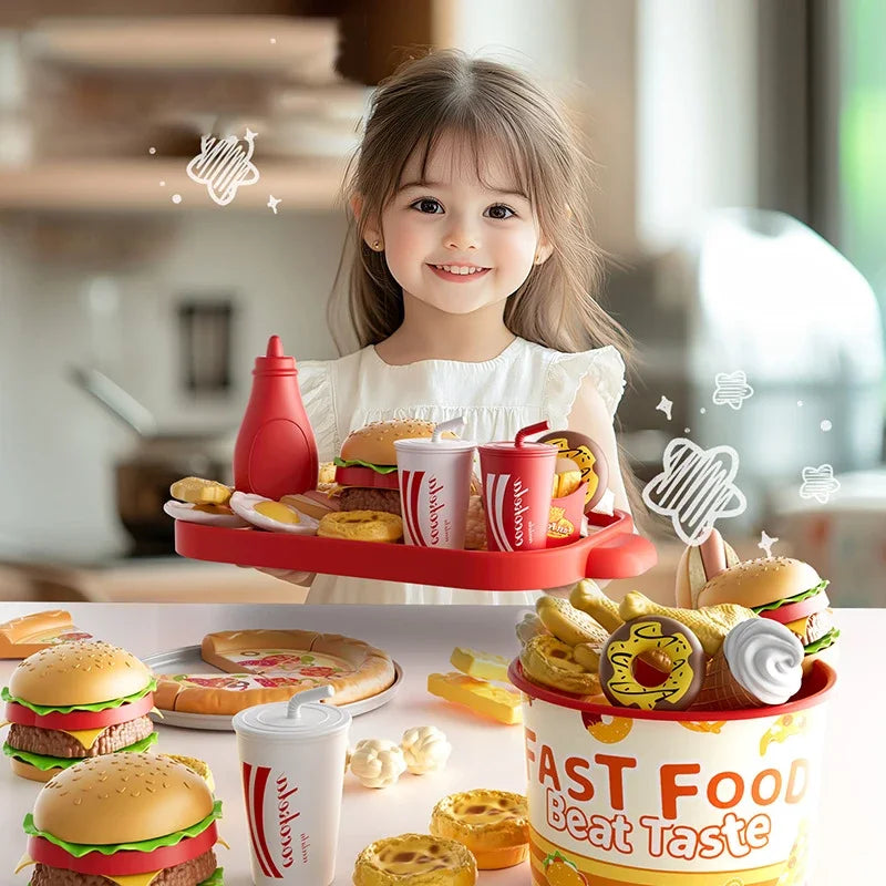 Ensemble Cuisine Enfant - Hamburger Pizza Frites Montessori