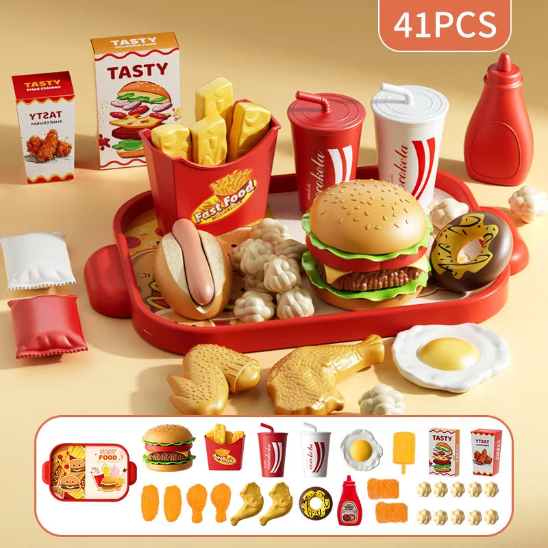 Ensemble Cuisine Enfant - Hamburger Pizza Frites Montessori