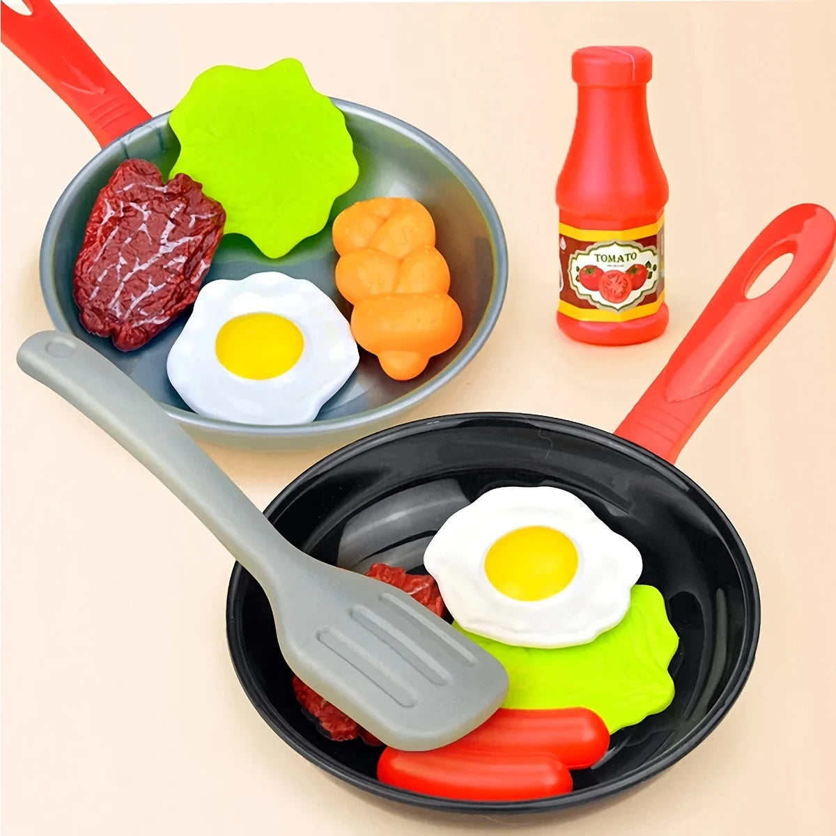 Ensemble 8 Pièces Cuisine pour Enfants - Ustensiles et Aliments Jouets
