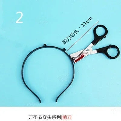 Accessoire Halloween pour Chien/Chat - Déguisement Effrayant Hache Scie Couteau - Fête