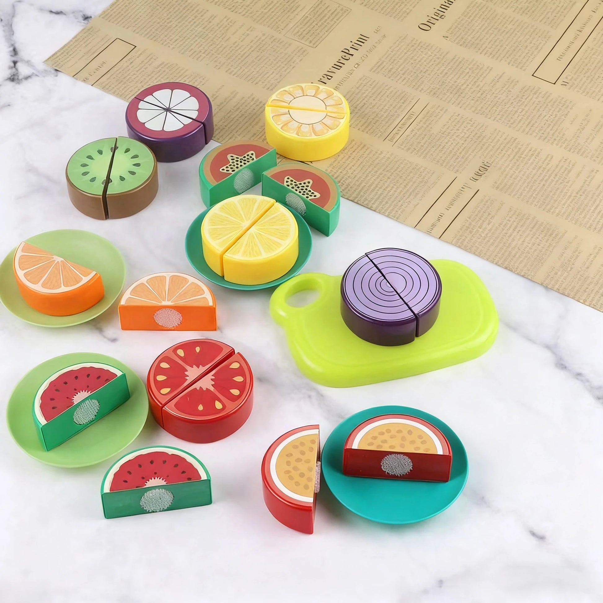 Fruits et Légumes à Découper - Jeu de Cuisine DIY Enfants