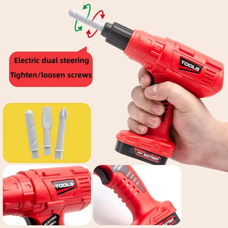 Boîte à Outils pour Enfants - Jouet Éducatif avec Perceuse et Outils de Réparation