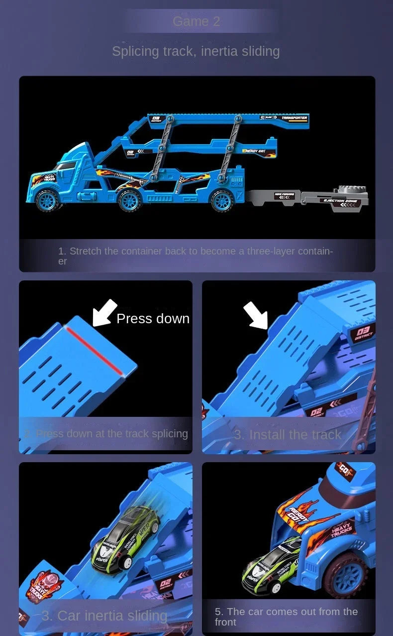 Camion de Transformation Déformable - Piste Pliante Véhicule Course