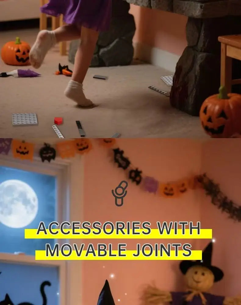 Jouets Surprise Halloween - Cabanes Horreur, Voitures, Blocs Construction DIY Cadeaux