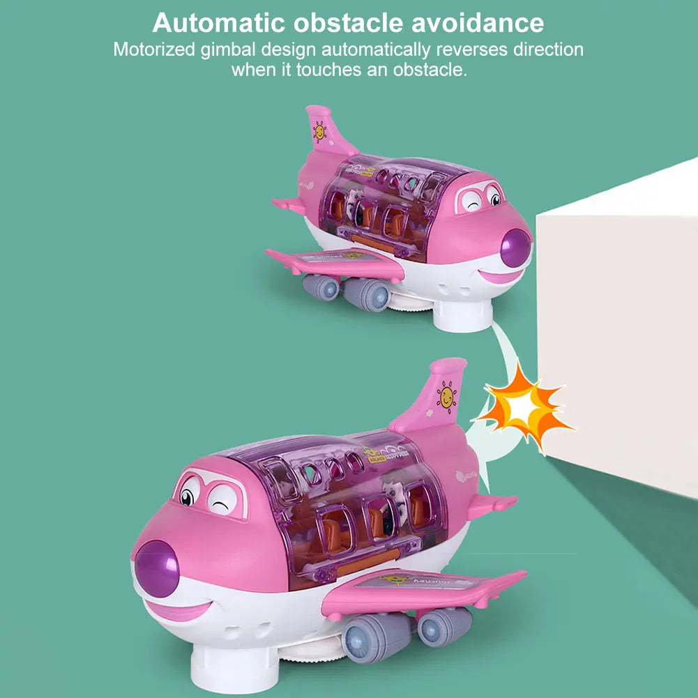 Avion Électrique pour Enfants avec Musique et Lumières - Jouet de Transport