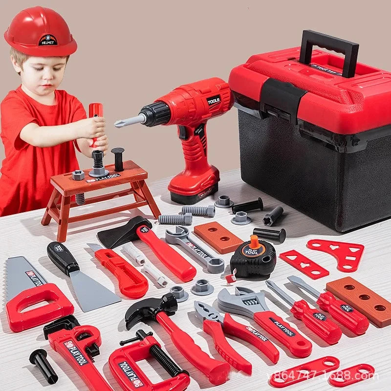Boîte à Outils pour Enfants - Jouet Éducatif avec Perceuse et Outils de Réparation