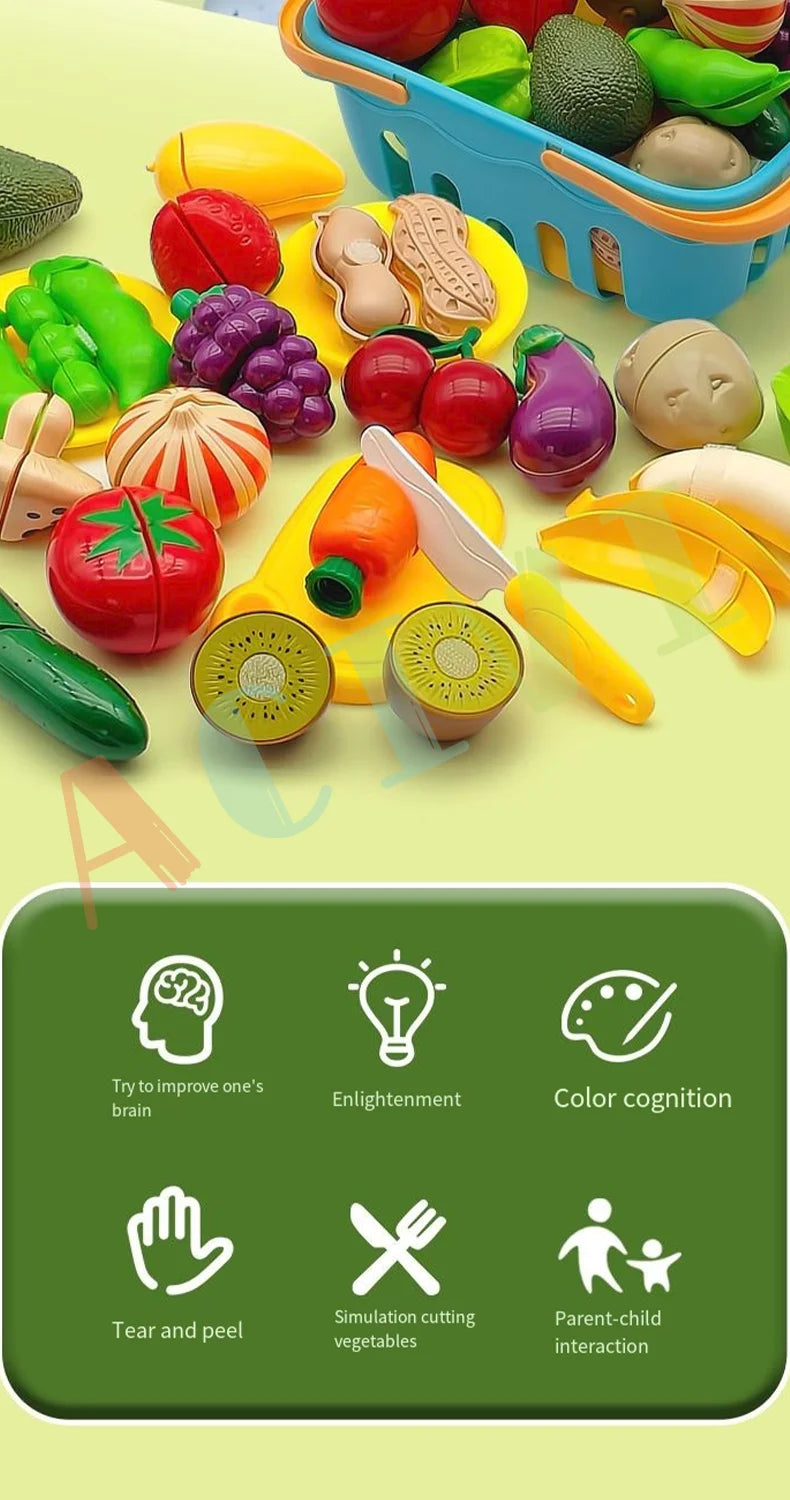 Fruits et Légumes à Découper - Jeu Cuisine Puzzle Éducatif