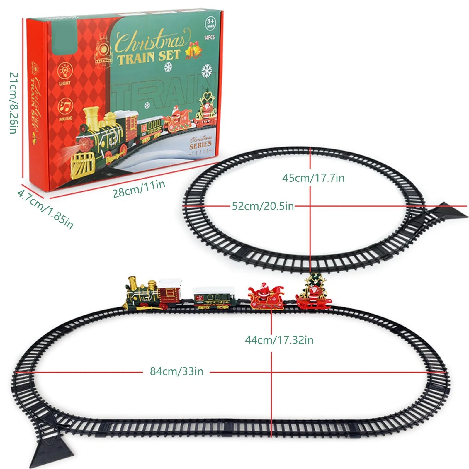 Train Électrique de Noël Réaliste - Set Complet Sécurisé - Décoration Sapin et Maison