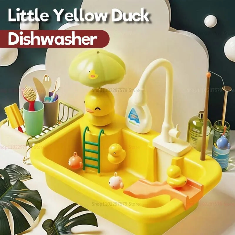 Évier de Cuisine Électrique pour Enfants avec Eau Courante - Set de Jeu Complet