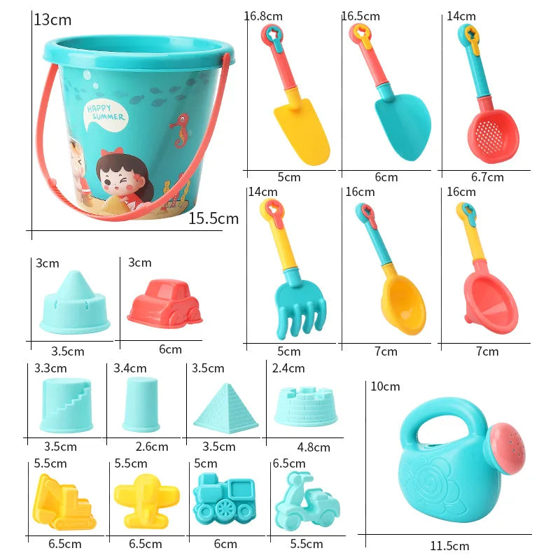 Jouets de Plage 14 Pièces - Set Sable Pelle Été Enfants