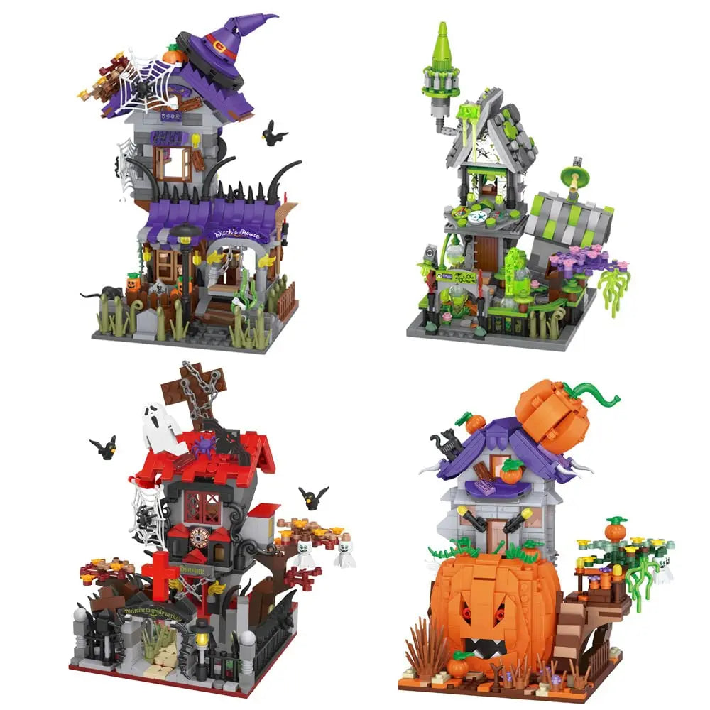 Cabane Halloween ToylinX Blocs Construction - Modèle Décoratif ABS - Cadeau Enfant