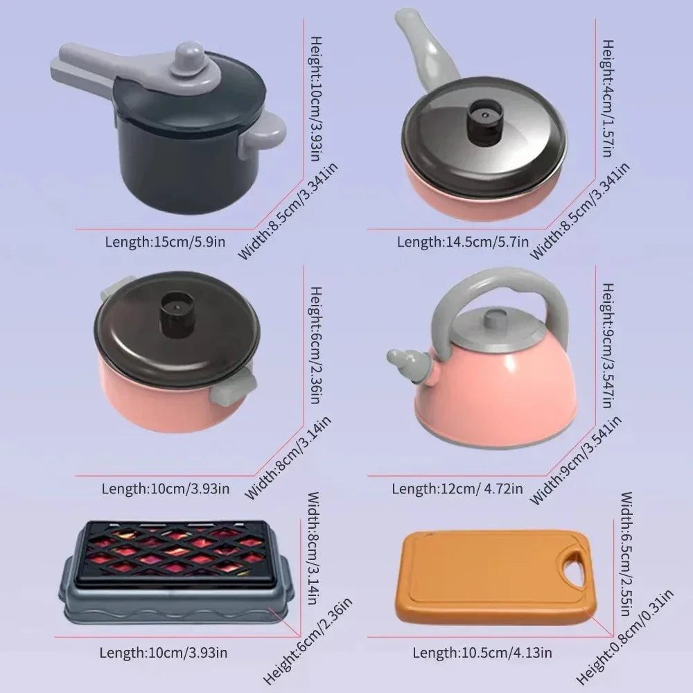 Ensemble Cuisine Enfant 92 Pièces - Kit Complet avec Casseroles
