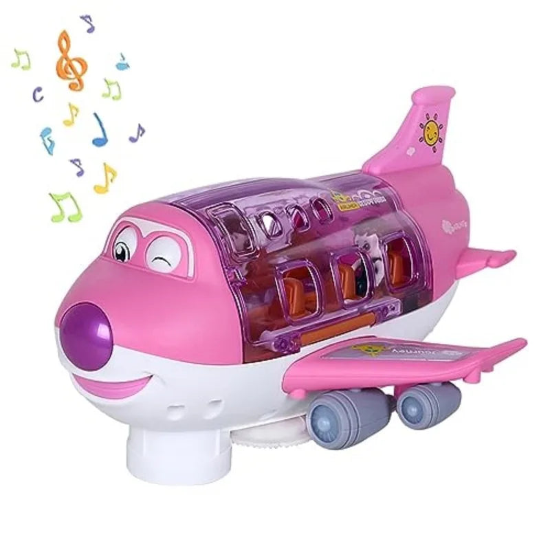 Avion Électrique pour Enfants avec Musique et Lumières - Jouet de Transport