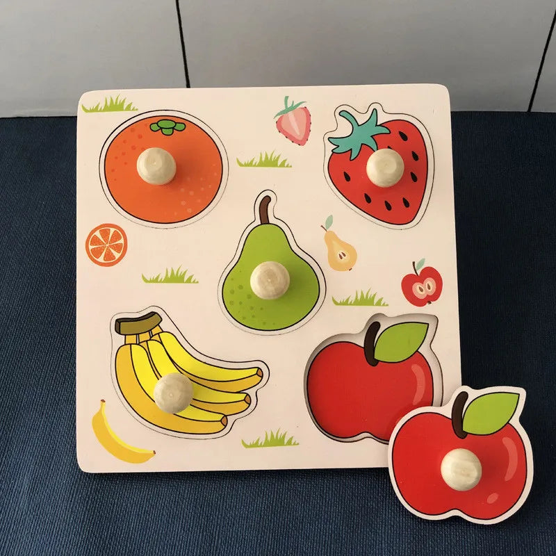 Puzzle en Bois Montessori Bébé 1-3 Ans - Jeu Développement