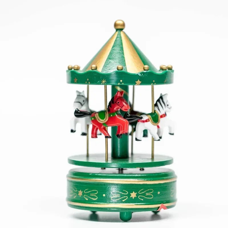 Carrousel Musical de Noël Automatique - Boîte à Musique Manège - Décoration Chambre Bébé