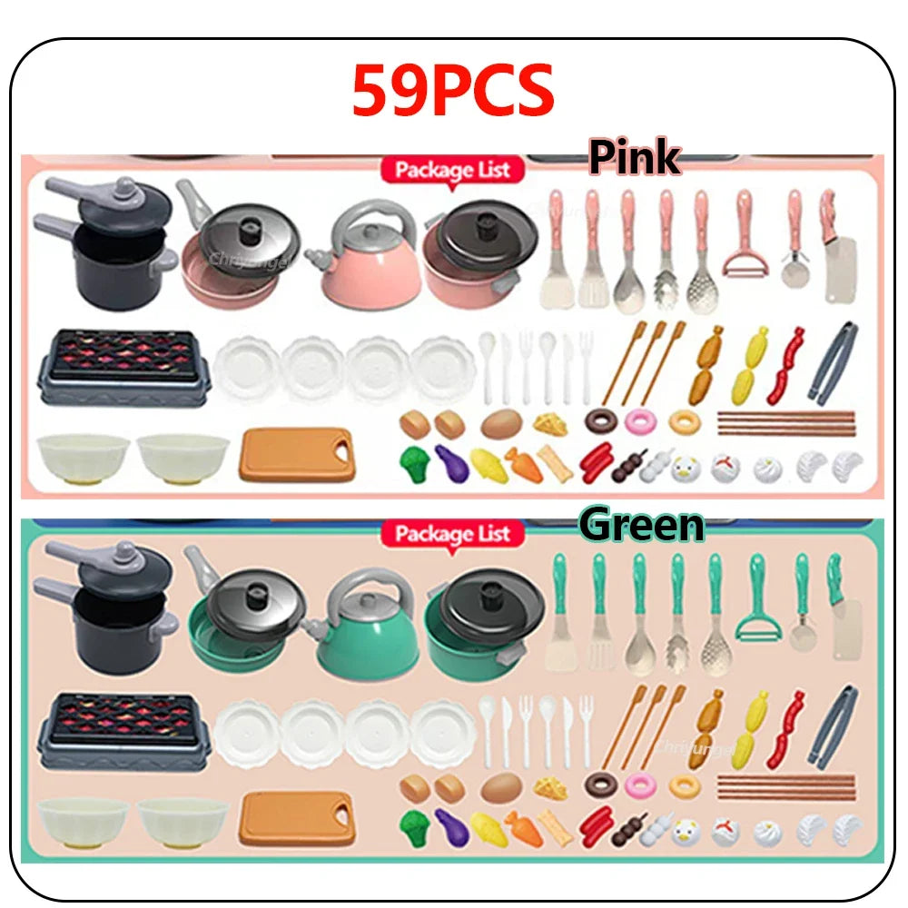 Ensemble Cuisine Enfant 92 Pièces - Kit Complet avec Casseroles