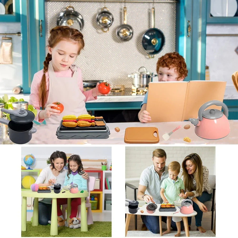 Ensemble Cuisine Enfant 92 Pièces - Kit Complet avec Casseroles