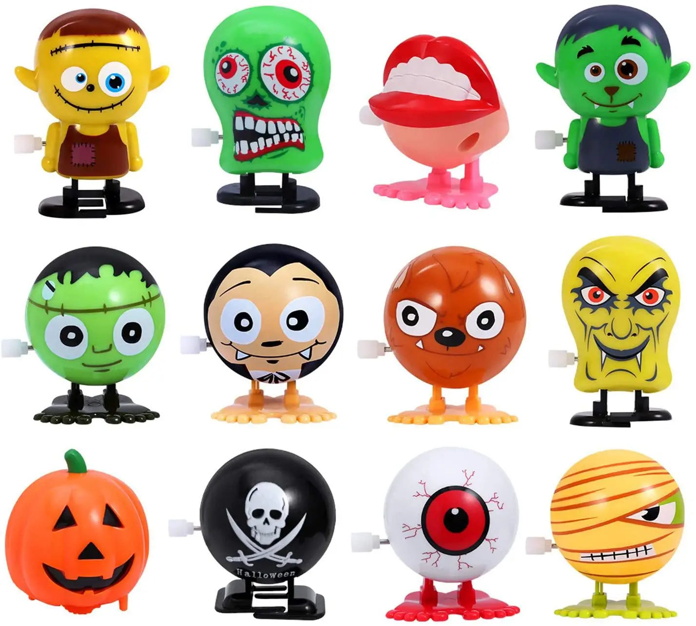 Jouets Mécaniques Halloween - Fantômes Vampires Citrouilles à Remonter - Décoration Fête