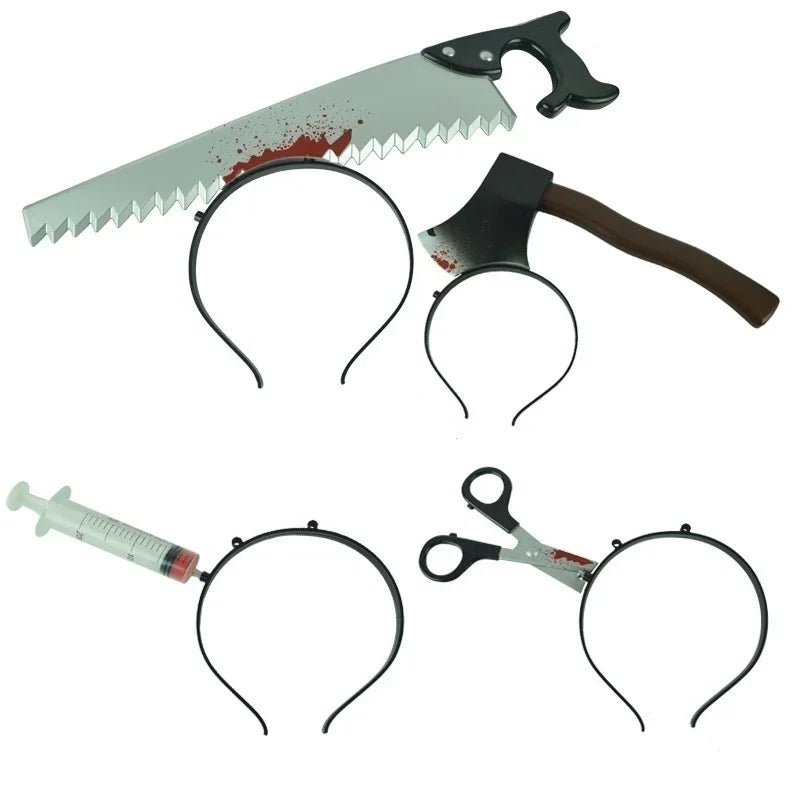 Accessoire Halloween pour Chien/Chat - Déguisement Effrayant Hache Scie Couteau - Fête