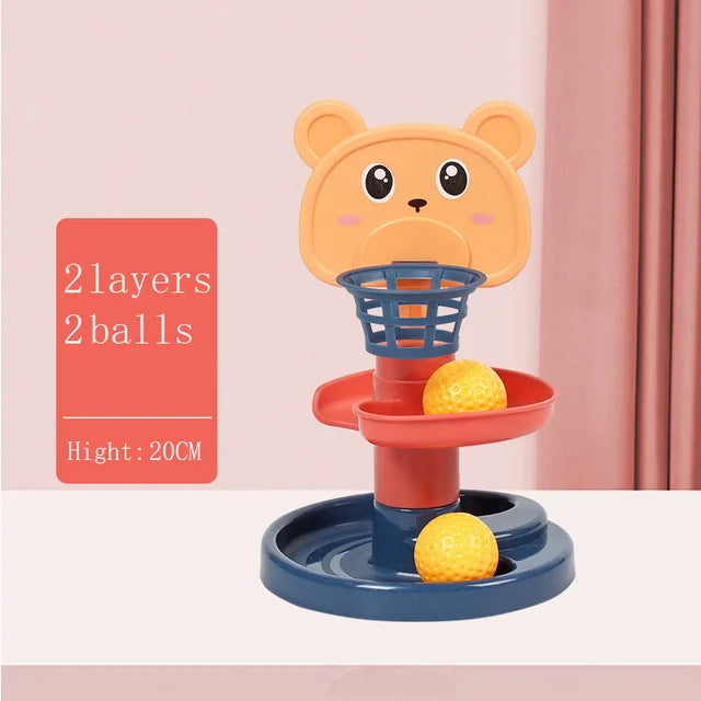 Tour à Boule Roulante Montessori Bébé 1-3 Ans - Jeu Empilage